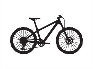 Fototapeta premium Bicycle vector silhouette illustration on white background 