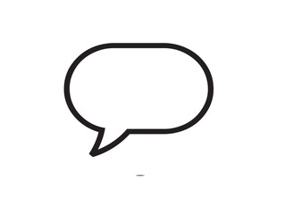 Clean and Modern Chat Bubble 2D Icon Design  