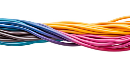 Colorful cables twisted wave pattern abstract design