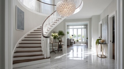Grand Staircase in Luxurious Home