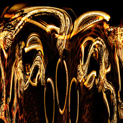 detail of a golden gate