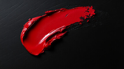 A vibrant red splash of liquid paint and ink creates a heart shape with grunge water colour texture on a white background, resembling a drop of wine, blood, or juice in an artistic brush design