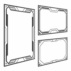 Futuristic interface frames geometric design vector