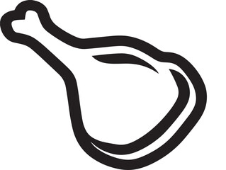 Tasty Chicken Leg Symbol in Elegant Vector Style
