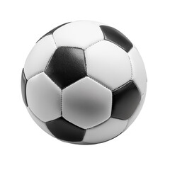 Fototapeta premium Classic black and white soccer ball isolated on white background