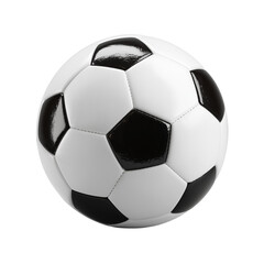 Fototapeta premium Classic black and white soccer ball isolated on white backgrounds