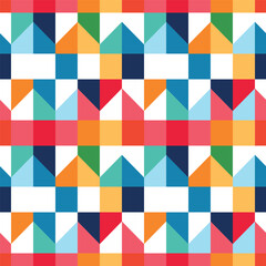 12_Vibrant Geometric Triangle Grid Pattern