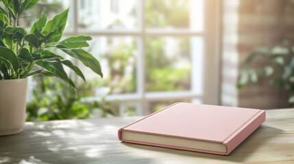 An open book of wisdom lies on a white table setting within the elegant interior of a hotel room, creating a peaceful space for reading and learning