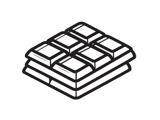 Tasty Chocolate Snack Vector in Elegant Line Style