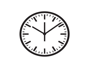 Elegant Clock Icon Concept in Smooth 2D Vector