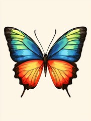 Obraz premium Colorful butterfly illustration (3)