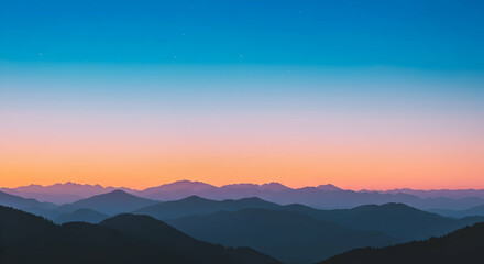 Serene Sunset Mountain Landscape Breathtaking View Nature Scenery