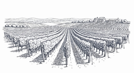 vineyard porcelain decoration design (dark grey)