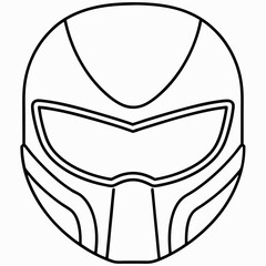 Protective face mask icon in minimal style