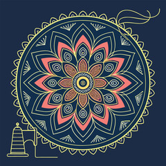 Intricate hand drawn round mandala design illustrating artistic symmetry and elegant patterns in a beautiful style