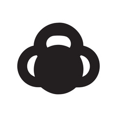 Kettlebell Fitness Strength Training, Workout Icon, Gym Exercise, Weightlifting Symbol, Sport Equipment Graphic