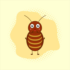 Cartoon cockroach. Vector illustration design. EPS 10.