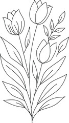 black and white flowers