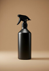 Obraz premium Elegant Black Spray Bottle Mockup for Branding