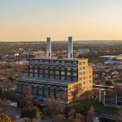 Historic Comal power plant now converted into an apartment building in New Braunfels Texas © steheap