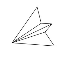 Paper plane flying