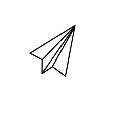 Paper plane flying
