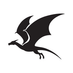 Majestic Dragon Silhouette A Powerful Symbol of Mythical Creatures and Fantasy Art