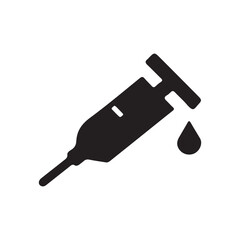 Medical Syringe Icon A Simple Vector Illustration of a Syringe for Medical, Healthcare, and Pharmaceutical Designs