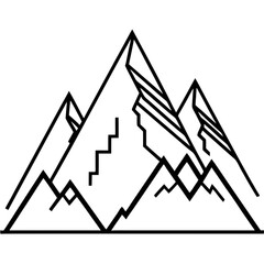 Rocky Peaks Abstract Art