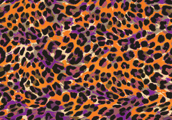 Abtract multicolored vector, trendy classic style, grunge leopard cheetah skin animal print skin, trendy fashionable all over print, y2k, hand drawn art suitable for pattern  © hilmi