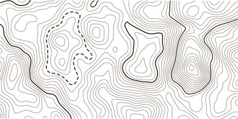Retro topographic map. Geographic contour map. Abstract outline grid, vector illustration.