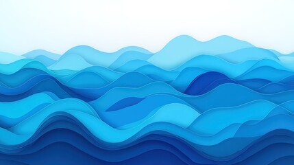 Abstract design of layered blue waves.