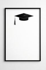 Framed graduation cap art. A symbol of academic achievement and a timeless reminder of graduation day. A perfect gift for graduates.