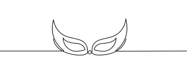 theater humor smile mask one line continuous line art Editable stroke