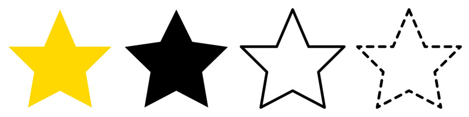 Star simple icon. Rating star. Review star. Vector