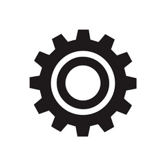 Black gear wheel with white concentric circles cogwheel mechanical