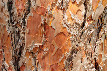 Close-up of red pine bark near Trout Lake, Boulder Junction, Wisconsin