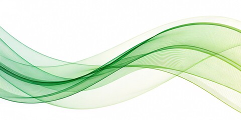 Abstract Transparent Green Gradient with Subtle Top Line V1