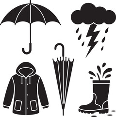 Rainy Day Essentials Collection umbrella raincoat