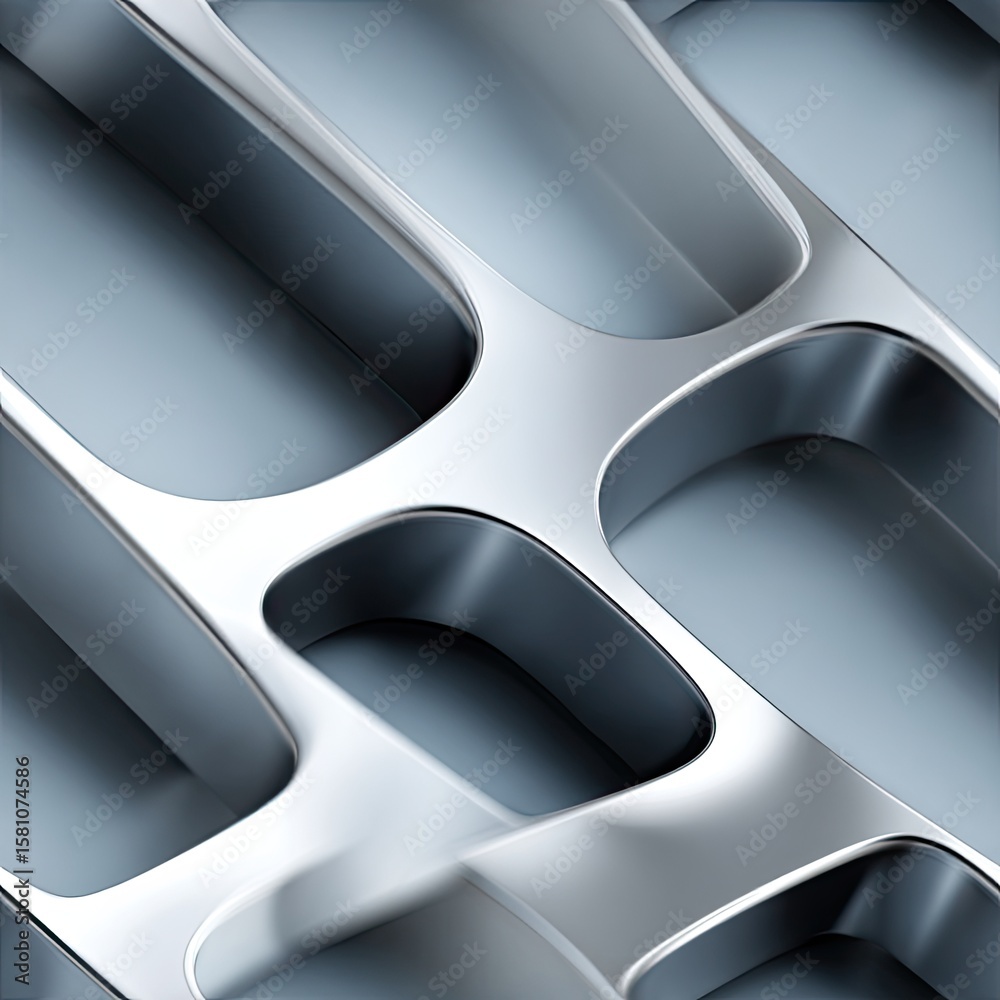 Poster crumpled metallic foil forms a seamless, reflective background with intricate textures and patterns 