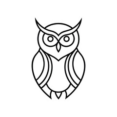 tribal owl line art