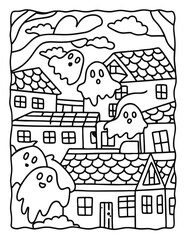 Halloween Easy Coloring Pages for Kids, Teens, and Adults | Coloring Pages – Spooky, Fun, and Easy Designs for Kids, Teens, and Adults | Cute Ghosts, Pumpkins, Witches & More