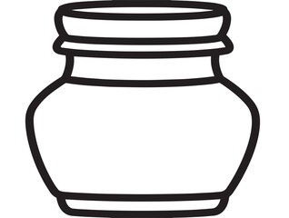 Sweet honey jar in elegant line art