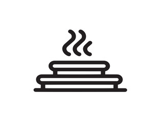 Minimal spa hot spring icon line drawing