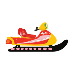 Naklejka premium Snowmobile design vector illustration, Creative Snowmobile logo design concept template, symbol , icon
