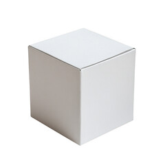 Fototapeta premium White cube isolated on transparent background