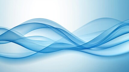 Obraz premium Abstract design with flowing blue waves.