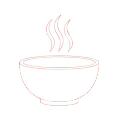 Steaming bowl of soup food