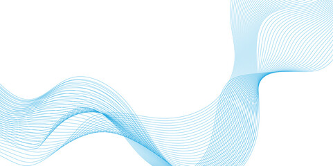 abstract blue background with waves smooth flowing lines and halftone pattern on white background, Serene ocean waves gently  thin parallel lines in gradient blue tones, intersecting and overlapping.
