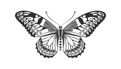 Collection of butterfly silhouette icon vectors in elegant flat style on white background, perfect for nature designs, beauty logos, eco branding, and spring-themed illustrations